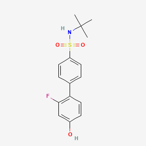 molecular formula C16H18FNO3S B6375369 4-(4-t-Butylsulfamoylphenyl)-3-fluorophenol, 95% CAS No. 1261948-94-0