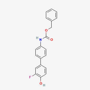 molecular formula C20H16FNO3 B6375379 4-(4-Cbz-Aminopheny)-2-fluorophenol, 95% CAS No. 1261931-13-8