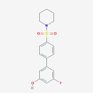 3-Fluoro-5-[4-(piperidin-1-ylsulfonyl)phenyl]phenol, 95%