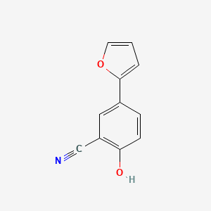 molecular formula C11H7NO2 B6375405 2-Cyano-4-(furan-2-yl)phenol, 95% CAS No. 1261966-92-0