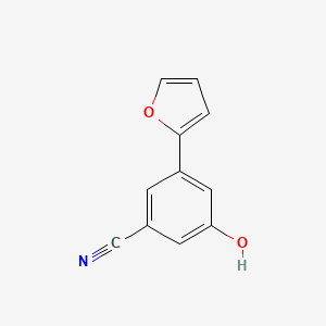molecular formula C11H7NO2 B6375406 3-Cyano-5-(furan-2-yl)phenol, 95% CAS No. 1261897-93-1