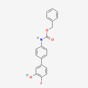 molecular formula C20H16FNO3 B6375414 5-(4-Cbz-Aminopheny)-2-fluorophenol, 95% CAS No. 1261931-21-8