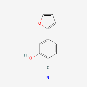 molecular formula C11H7NO2 B6375421 2-Cyano-5-(furan-2-yl)phenol, 95% CAS No. 1261963-18-1
