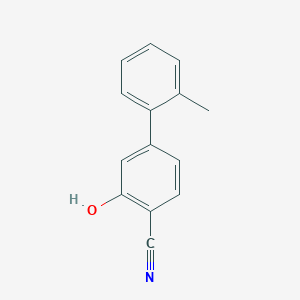 molecular formula C14H11NO B6375437 2-Cyano-5-(2-methylphenyl)phenol, 95% CAS No. 1261973-05-0