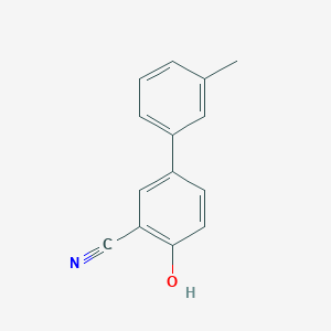 molecular formula C14H11NO B6375451 2-Cyano-4-(3-methylphenyl)phenol, 95% CAS No. 1261891-10-4