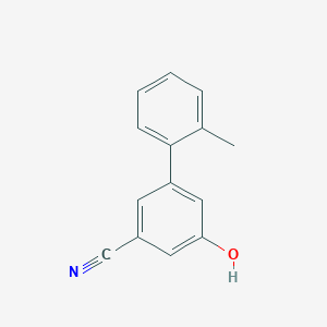 molecular formula C14H11NO B6375466 3-Cyano-5-(2-methylphenyl)phenol, 95% CAS No. 1261949-17-0