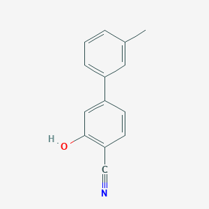 molecular formula C14H11NO B6375472 2-Cyano-5-(3-methylphenyl)phenol, 95% CAS No. 1261963-33-0