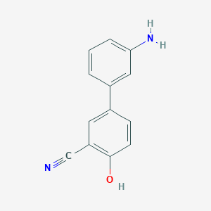molecular formula C13H10N2O B6375494 4-(3-Aminophenyl)-2-cyanophenol, 95% CAS No. 1261973-15-2
