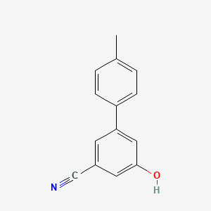 molecular formula C14H11NO B6375495 3-Cyano-5-(4-methylphenyl)phenol, 95% CAS No. 1261982-38-0