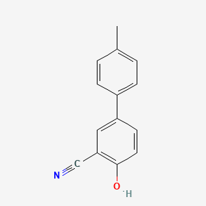molecular formula C14H11NO B6375529 2-Cyano-4-(4-methylphenyl)phenol, 95% CAS No. 253679-12-8