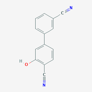 molecular formula C14H8N2O B6375533 2-Cyano-5-(3-cyanophenyl)phenol, 95% CAS No. 1261897-94-2