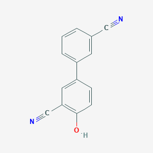 molecular formula C14H8N2O B6375552 2-Cyano-4-(3-cyanophenyl)phenol, 95% CAS No. 1262003-09-7