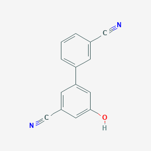 molecular formula C14H8N2O B6375555 3-Cyano-5-(3-cyanophenyl)phenol, 95% CAS No. 1261953-08-5