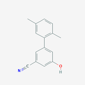 molecular formula C15H13NO B6375594 3-Cyano-5-(2,5-dimethylphenyl)phenol, 95% CAS No. 1261931-62-7