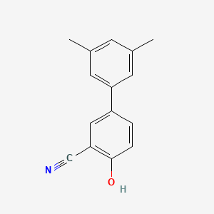 molecular formula C15H13NO B6375618 2-Cyano-4-(3,5-dimethylphenyl)phenol, 95% CAS No. 1261953-18-7