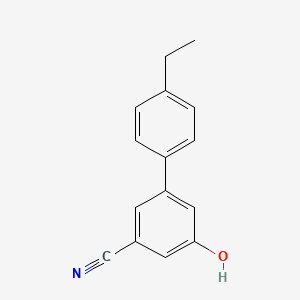 molecular formula C15H13NO B6375628 3-Cyano-5-(4-ethylphenyl)phenol, 95% CAS No. 1261891-13-7
