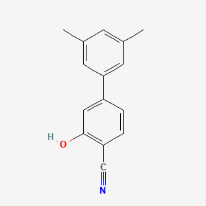 molecular formula C15H13NO B6375633 2-Cyano-5-(3,5-dimethylphenyl)phenol, 95% CAS No. 1261894-58-9