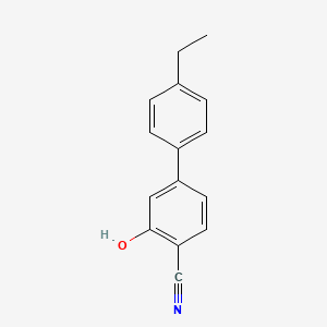 molecular formula C15H13NO B6375636 2-Cyano-5-(4-ethylphenyl)phenol, 95% CAS No. 1261974-18-8