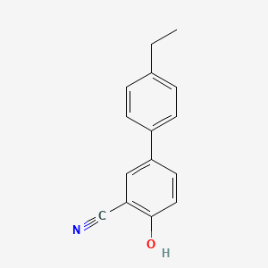 molecular formula C15H13NO B6375681 2-Cyano-4-(4-ethylphenyl)phenol, 95% CAS No. 1261967-14-9