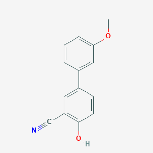 molecular formula C14H11NO2 B6375701 2-Cyano-4-(3-methoxyphenyl)phenol, 95% CAS No. 1261949-34-1