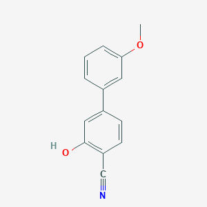 molecular formula C14H11NO2 B6375711 2-Cyano-5-(3-methoxyphenyl)phenol, 95% CAS No. 1261974-26-8