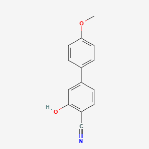 molecular formula C14H11NO2 B6375714 2-Cyano-5-(4-methoxyphenyl)phenol, 95% CAS No. 1261918-92-6