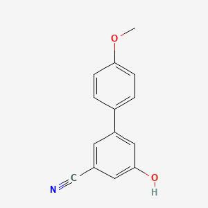 molecular formula C14H11NO2 B6375735 3-Cyano-5-(4-methoxyphenyl)phenol, 95% CAS No. 1261949-53-4