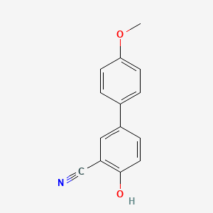 molecular formula C14H11NO2 B6375750 2-Cyano-4-(4-methoxyphenyl)phenol, 95% CAS No. 1261949-38-5