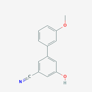 molecular formula C14H11NO2 B6375769 3-Cyano-5-(3-methoxyphenyl)phenol, 95% CAS No. 1261998-48-4
