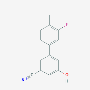 molecular formula C14H10FNO B6375801 3-Cyano-5-(3-fluoro-4-methylphenyl)phenol, 95% CAS No. 1261918-98-2