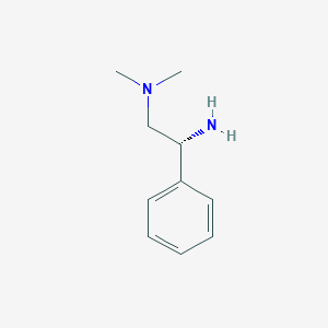 molecular formula C10H16N2 B063759 (R)-N2,N2-Dimethyl-1-phenyl-1,2-ethanediamine CAS No. 174636-94-3