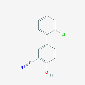molecular formula C13H8ClNO B6375914 4-(2-Chlorophenyl)-2-cyanophenol, 95% CAS No. 1261891-18-2