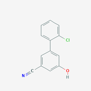 molecular formula C13H8ClNO B6375919 5-(2-Chlorophenyl)-3-cyanophenol, 95% CAS No. 1261891-20-6
