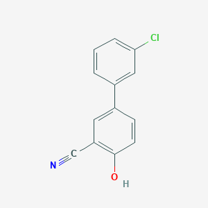 molecular formula C13H8ClNO B6375933 4-(3-Chlorophenyl)-2-cyanophenol, 95% CAS No. 1261941-71-2