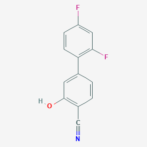 molecular formula C13H7F2NO B6375955 2-Cyano-5-(2,4-difluorophenyl)phenol, 95% CAS No. 1261953-50-7
