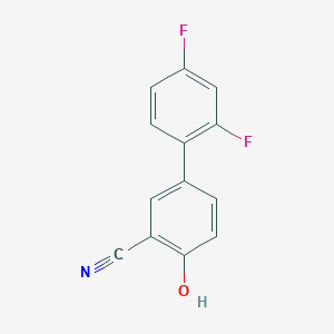 molecular formula C13H7F2NO B6375959 2-Cyano-4-(2,4-difluorophenyl)phenol, 95% CAS No. 86111-57-1