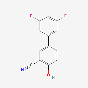 molecular formula C13H7F2NO B6375963 2-Cyano-4-(3,5-difluorophenyl)phenol, 95% CAS No. 1261919-04-3