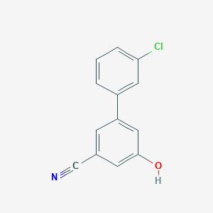 molecular formula C13H8ClNO B6375967 5-(3-Chlorophenyl)-3-cyanophenol, 95% CAS No. 1261982-95-9
