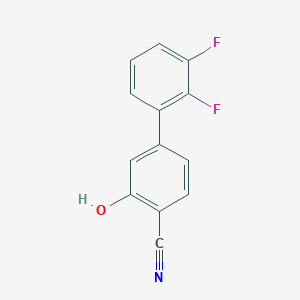 molecular formula C13H7F2NO B6375970 2-Cyano-5-(2,3-difluorophenyl)phenol, 95% CAS No. 1261998-64-4