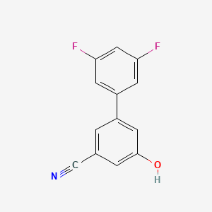 molecular formula C13H7F2NO B6375972 3-Cyano-5-(3,5-difluorophenyl)phenol, 95% CAS No. 1261891-25-1
