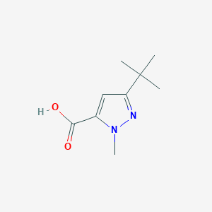 molecular formula C9H14N2O2 B063760 3-(叔丁基)-1-甲基-1H-吡唑-5-羧酸 CAS No. 175277-11-9