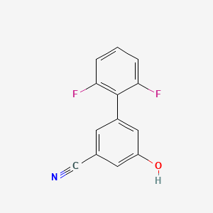 molecular formula C13H7F2NO B6376005 3-Cyano-5-(2,6-difluorophenyl)phenol, 95% CAS No. 1261919-07-6