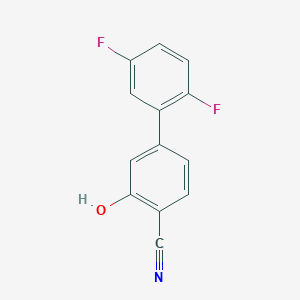 molecular formula C13H7F2NO B6376006 2-Cyano-5-(2,5-difluorophenyl)phenol, 95% CAS No. 1261919-08-7