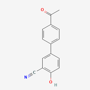 molecular formula C15H11NO2 B6376018 4-(4-Acetylphenyl)-2-cyanophenol, 95% CAS No. 1261924-20-2