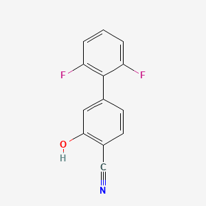molecular formula C13H7F2NO B6376022 2-Cyano-5-(2,6-difluorophenyl)phenol, 95% CAS No. 1261952-58-2