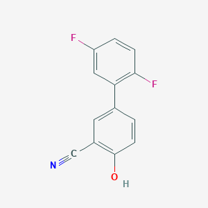 molecular formula C13H7F2NO B6376030 2-Cyano-4-(2,5-difluorophenyl)phenol, 95% CAS No. 1261891-37-5