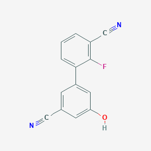 molecular formula C14H7FN2O B6376071 3-Cyano-5-(3-cyano-2-fluorophenyl)phenol, 95% CAS No. 1261891-43-3