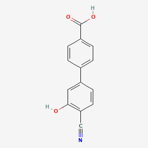molecular formula C14H9NO3 B6376103 5-(4-Carboxyphenyl)-2-cyanophenol, 95% CAS No. 1261983-31-6