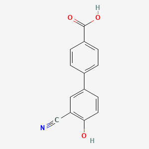 molecular formula C14H9NO3 B6376117 4-(4-Carboxyphenyl)-2-cyanophenol, 95% CAS No. 1261941-81-4