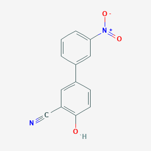 molecular formula C13H8N2O3 B6376173 2-Cyano-4-(3-nitrophenyl)phenol, 95% CAS No. 1261998-70-2